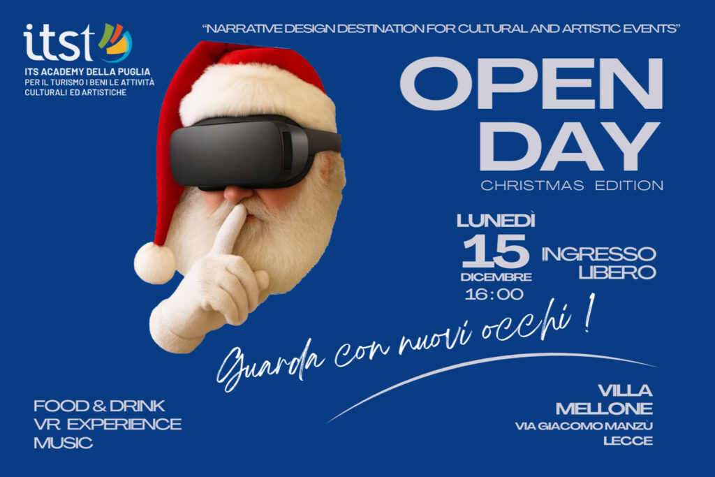 Open Day ITS Academy Turismo Arte e Cultura della Puglia Christmas Edition